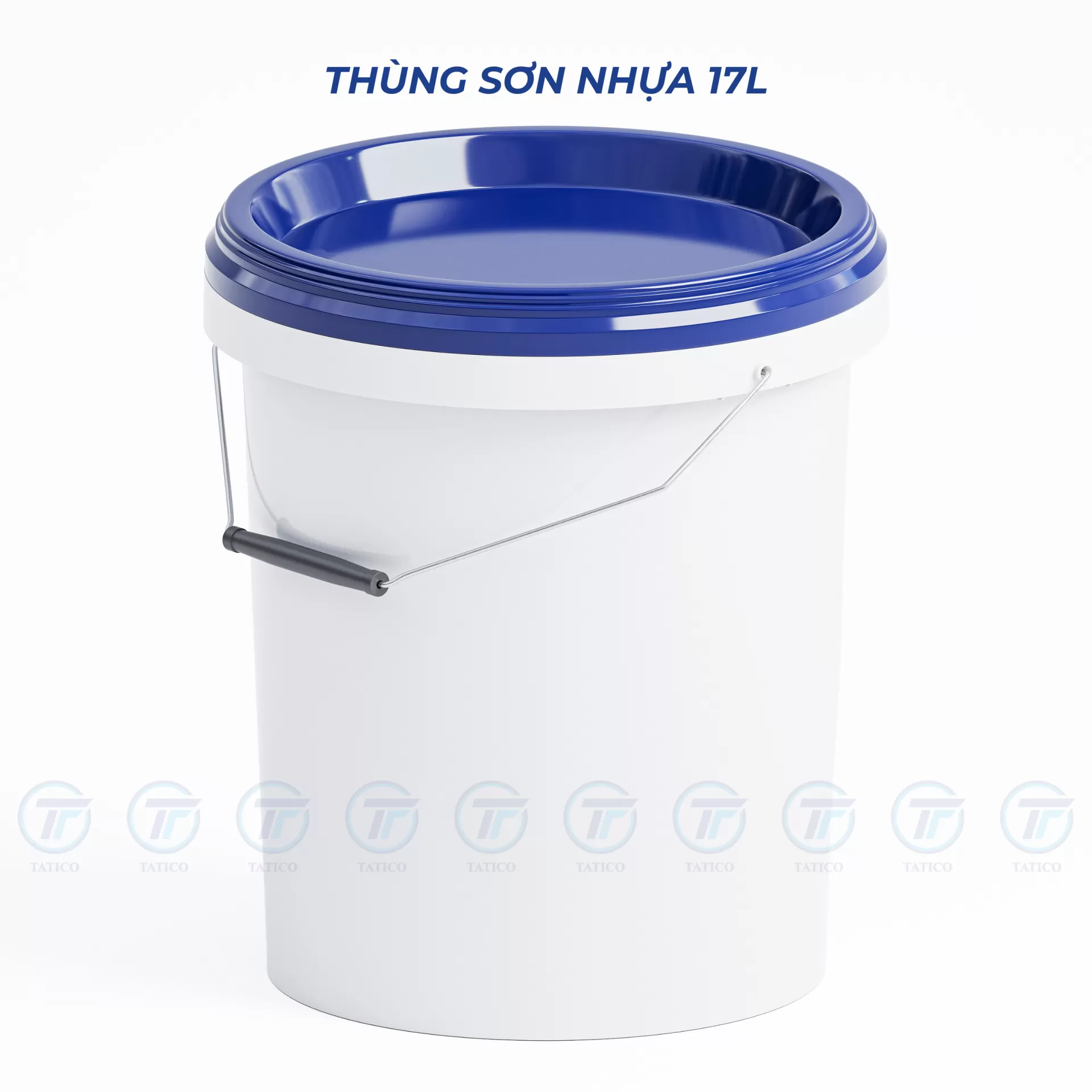 (Có nắp giật) Vỏ thùng sơn nhựa 17L